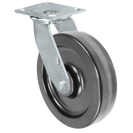 Casterhq 8"x2" Phenolic Wheel, Swivel Caster, Plate Size: 4-1/2x6-1/4", 35CS820PH84B-04